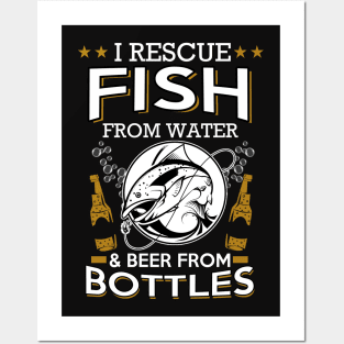 Rescue Fish & Beer Posters and Art